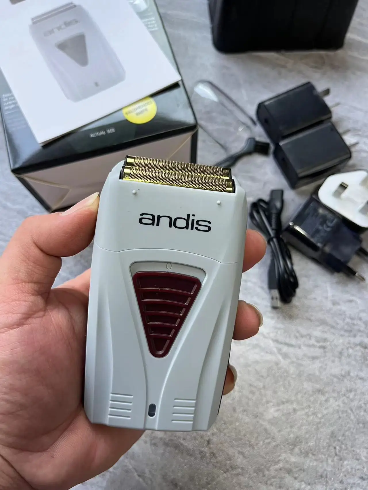 Andis TS-1 Foil Lithium Titanium Shaver Smooth Shaving Cordless ANDIS Shaver For Men Razor Bald Hair Clipper