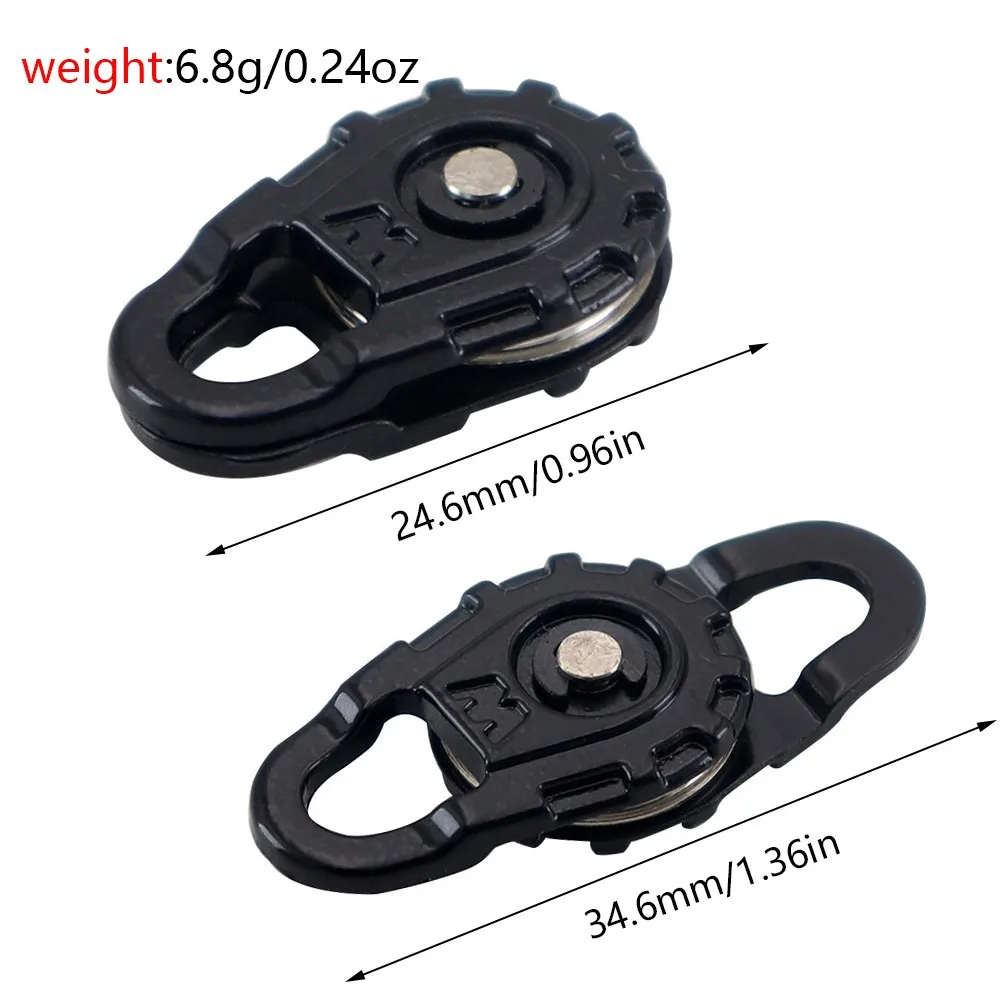 

1Pcs Black Tow Rope Winch Snatch Block for 1/10 RC Crawler Axial SCX10 90046 D90 TF2 MST TRX4