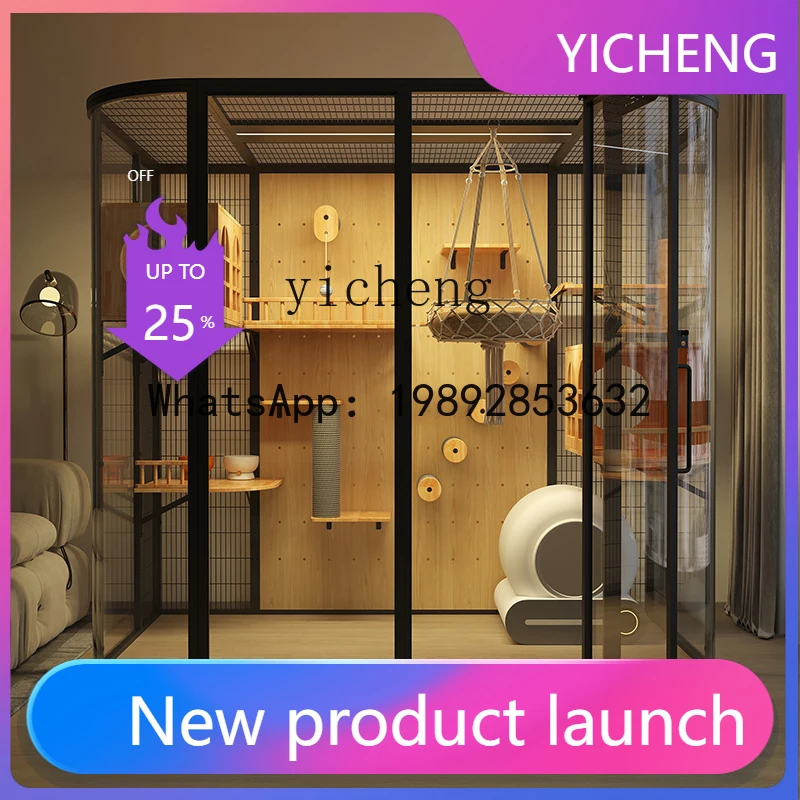 

X4 Super Large Panoramic Cat Villa Home Luxury Large Space Glass Indoor Cat House living room decoration