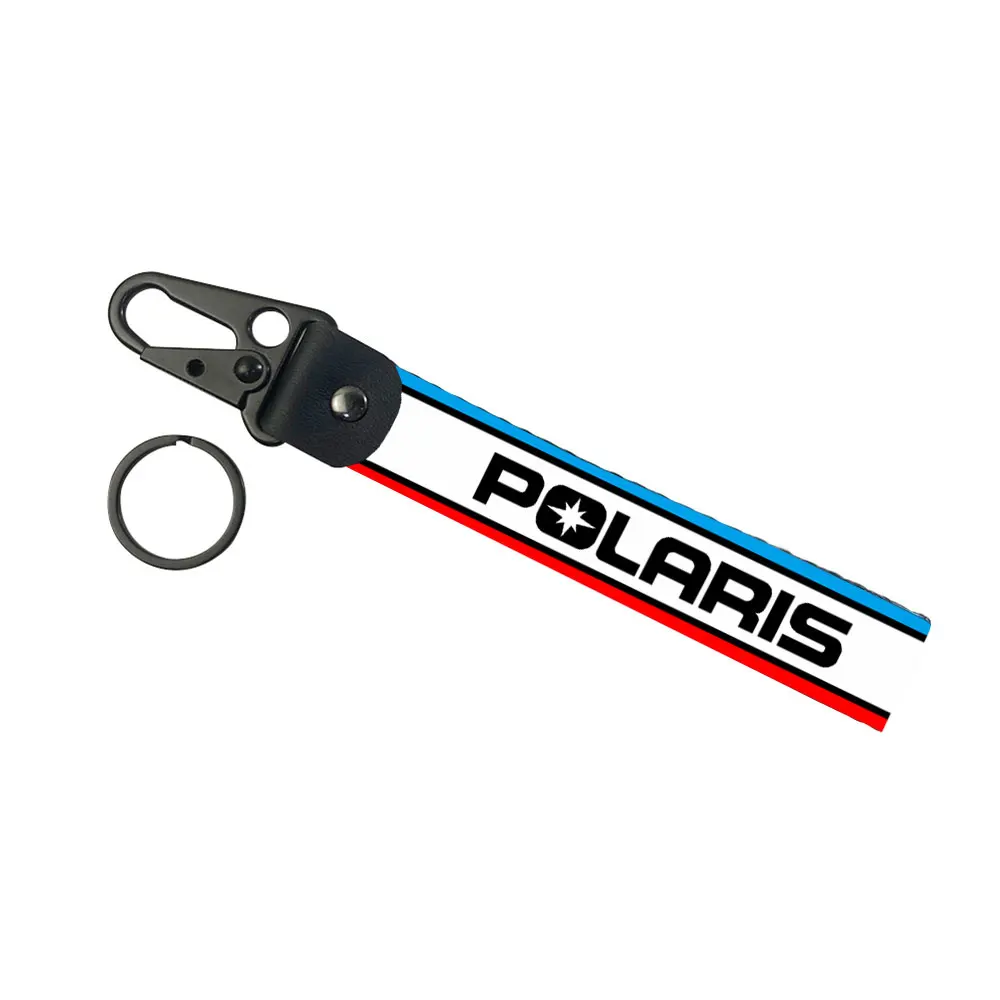 New Design 1Pcs For Polaris Key Ring Lanyard Key Strap Tow Sides Thermoprint Emblem Keychain Accessories