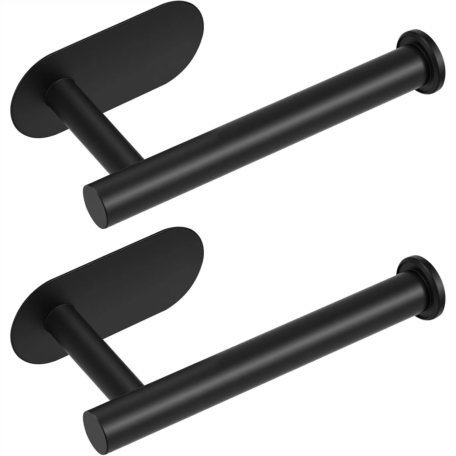 

2 Pack Toilet Paper Holder, Adhesive Wall Mount, Thickened Stainless Steel No Drilling Roll Stand for Bathroom Kitchen RV, Matte