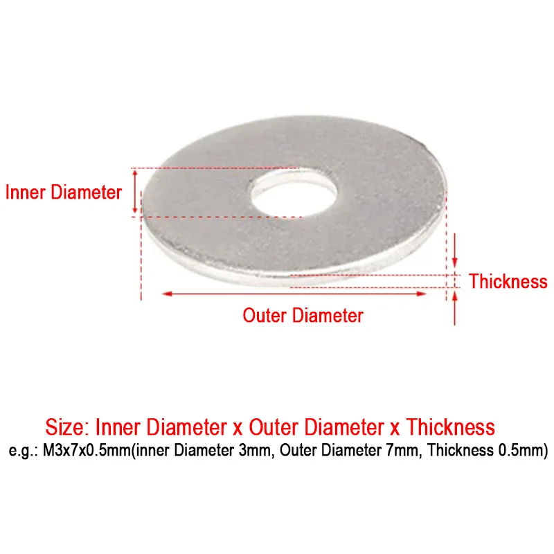 2/3/5/10~200pcs M3 M4 M5 M6 M8 M10 M12 M14 M16 M20 Flat Washer Carbon Steel Grade 8 Nickel Plated Washers Plain Washer Gaskets