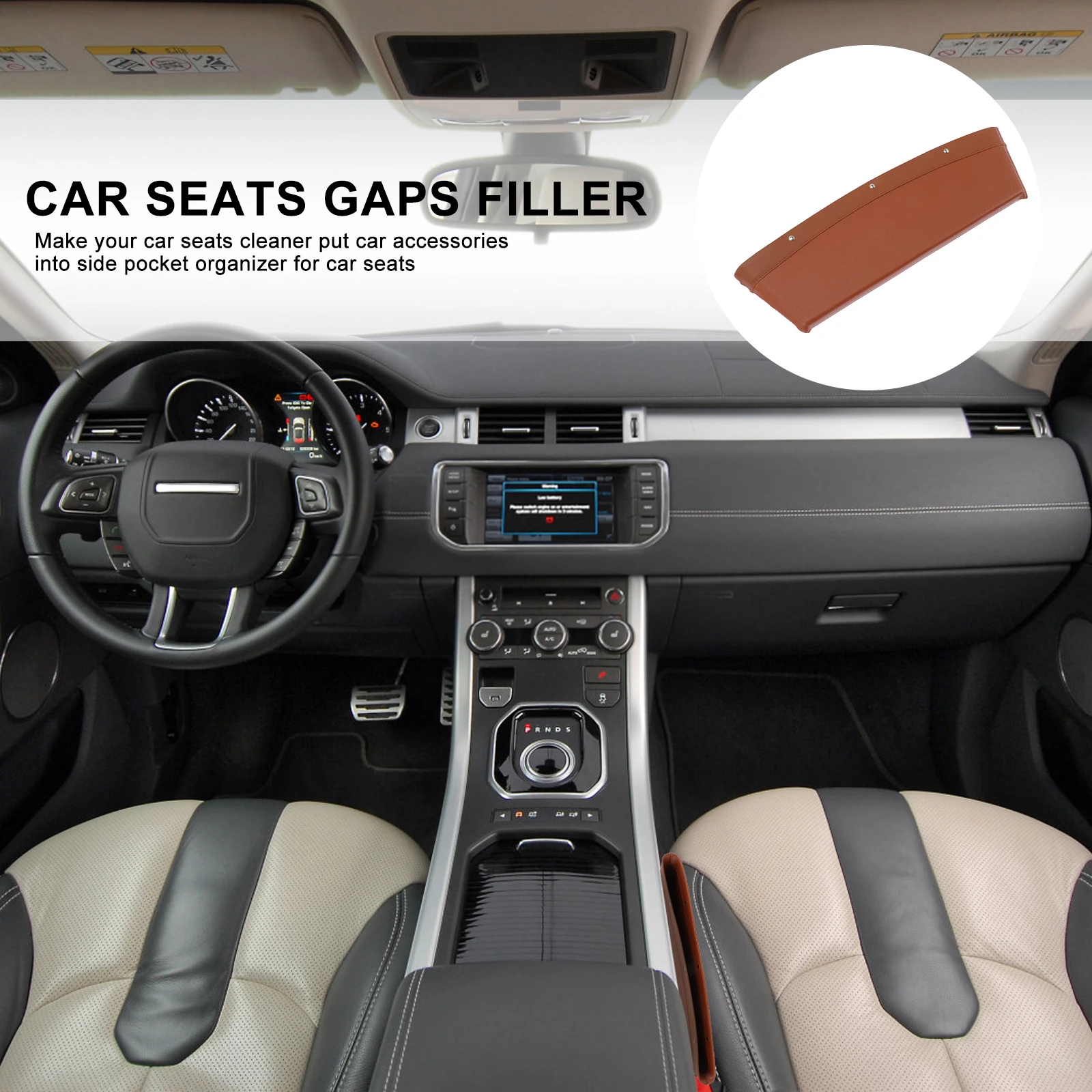 

2 Pcs Car Seats Gaps Organizer Premium PU Multifunctional Storage Box For Most Vehicles Clean Tidy Accessories Side