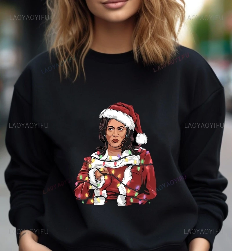 

Harris Celebrate подарки на рождественскую вечеринку 2024, модная толстовка с воротником унисекс, весенне-зимний топ, повседневная толстовка с капюшоном, топ для рождественской вечеринки