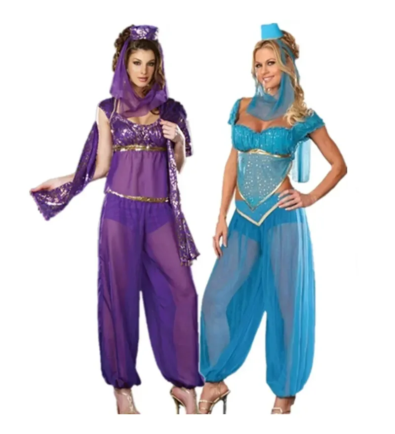 アラジン魔法のランププリンセスコスチューム大人女性インドダンスボリウッドジャスミン衣装コスプレハロウィンパーティーファンシードレス