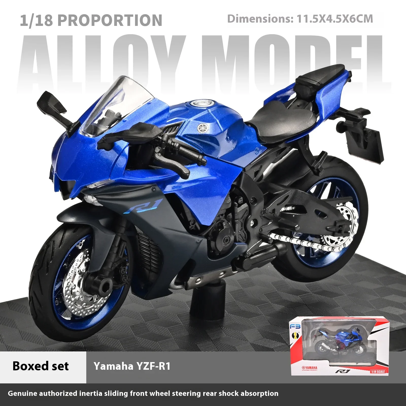 

Модель мотоцикла 1:18 GSX1000R CBR1000 YZF-R1 из литого сплава, внедорожный мотоцикл, игрушка, коллекционная модель
