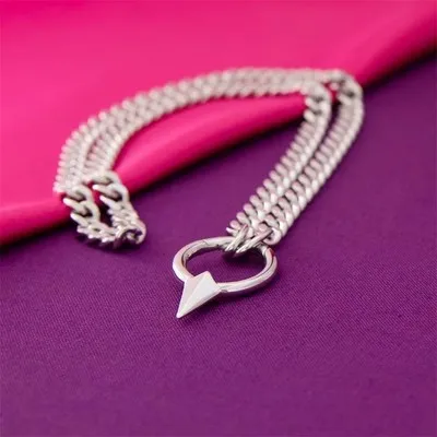 LOL League of Legends Heart Steel Pendant Necklace Let Me Steel Cos Game Peripheral Necklace Anime