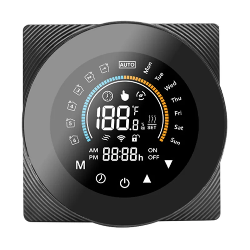 FULL-Tuya Smart Life Wifiเทอร์โมคอนโทรลเลอร์สวิทช์น้ําร้อน 5A 110V, 220V, รองรับAlexa, Google Homeสีดําง่าย