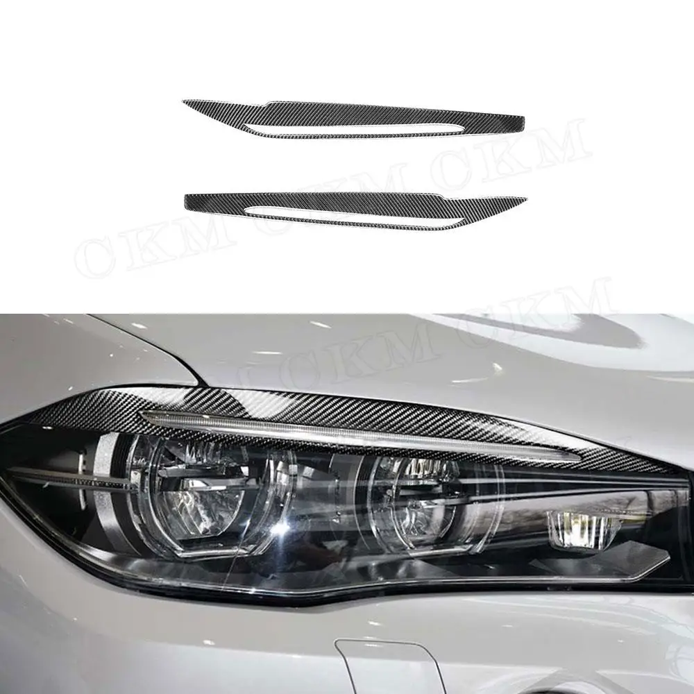 

Carbon Fiber Front Bumper Lip FogLamp Eyebrow Car Light Decoration Cover Body Kits For BMW X5 F15 2014 2015 2016 2017 2018