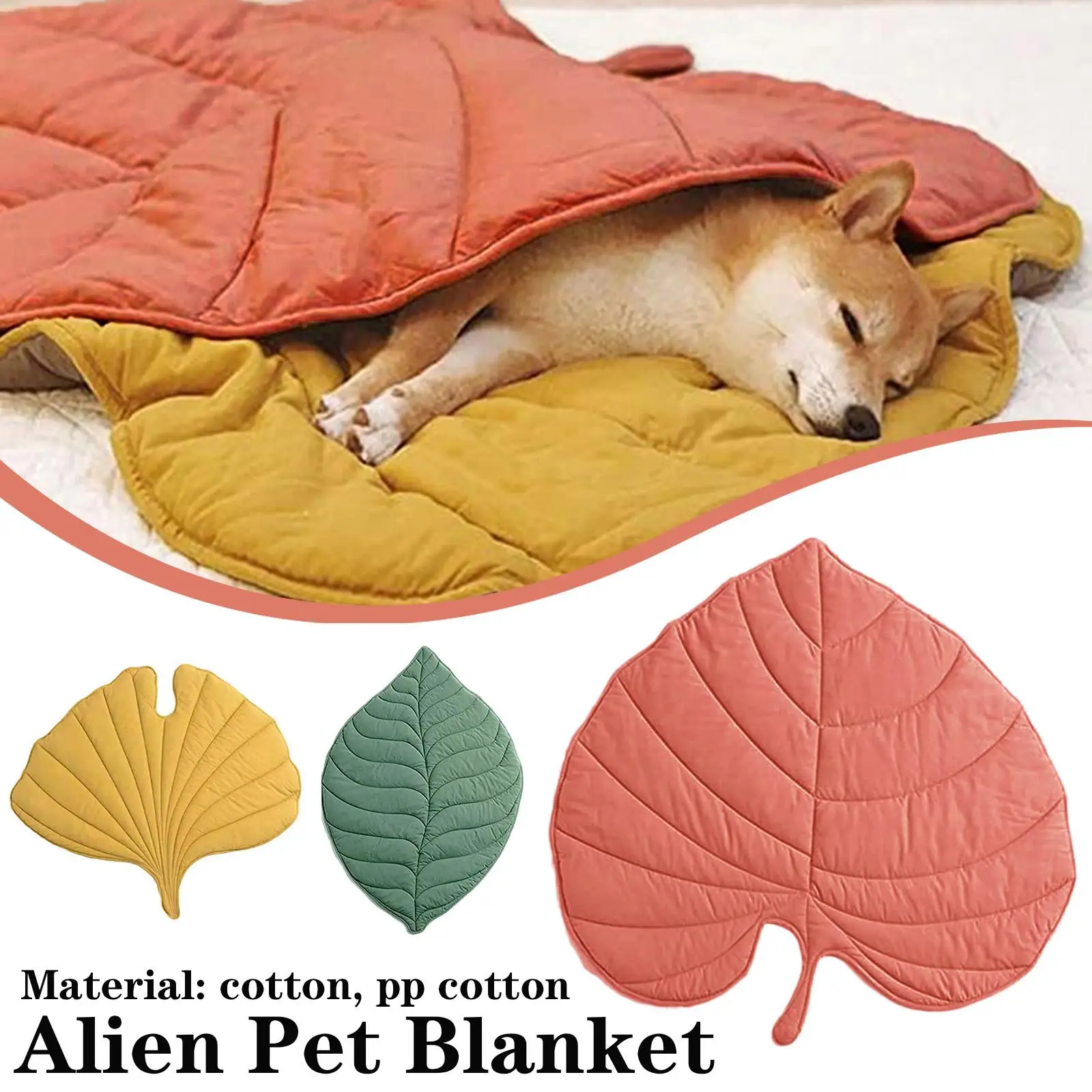 Leaf Shape Pet Dog Bed Blankets Warm Soft 3D Leaves Shape Cushion Pet Blanket For Large Medium Small Dogs Cats Bed Couch So V6F9