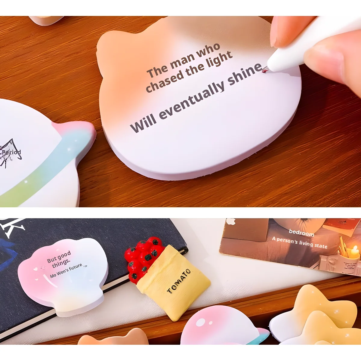 20 قطعة من الملاحظات اللاصقة المتدرجة، ملاحظات لاصقة على شكل نجمة، هدايا قرطاسية للطلاب، ملصقات n، مستلزمات الدراسة، تشجيع الأطفال