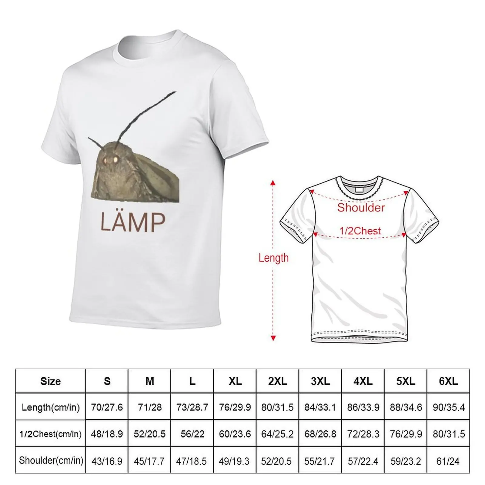 تي شيرت Moth Lamp Meme تي شيرت مطبوع تي شيرت للرجال تي شيرت جرافيك للرجال