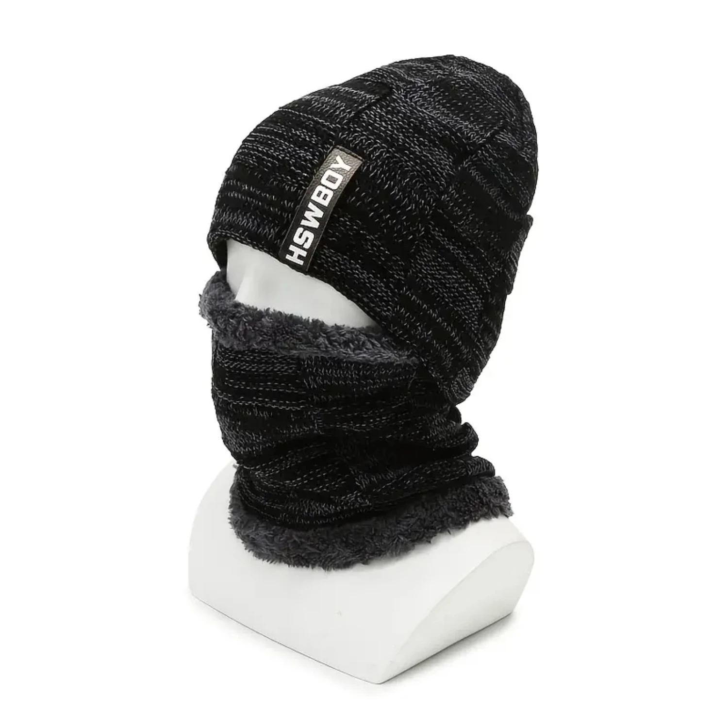 Conjunto de gorro e cachecol de inverno masculino quente e aconchegante – Presentes ideais para a aventura perfeita no inverno ao ar livre: caminhadas, montanhismo, peixes