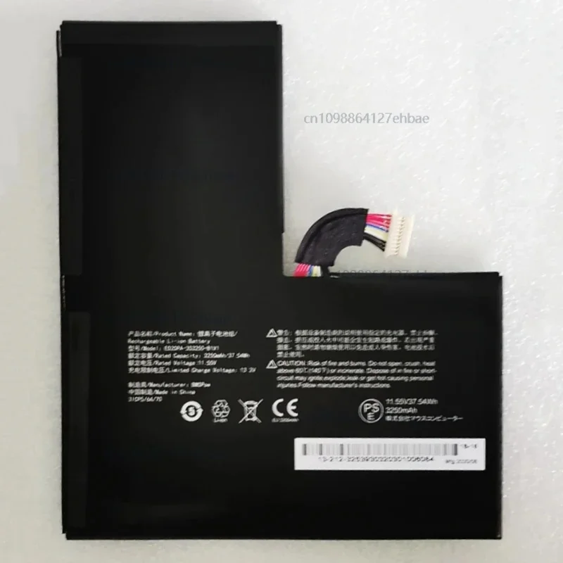 

For Mouse MPro-P116BL Tablet PC ED20PA-3S3250-B1V1 ID:PD97265D2 11.55V 37.54V 3250mAh Battery For Pokini Tab E11 ED20PA2 ECS