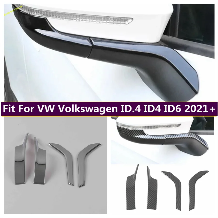 

Side Rearview Mirror Strip Protect Streamer Cover Trim Car Styling Accessories Fit For VW Volkswagen ID.4 ID4 ID6 2021 - 2024