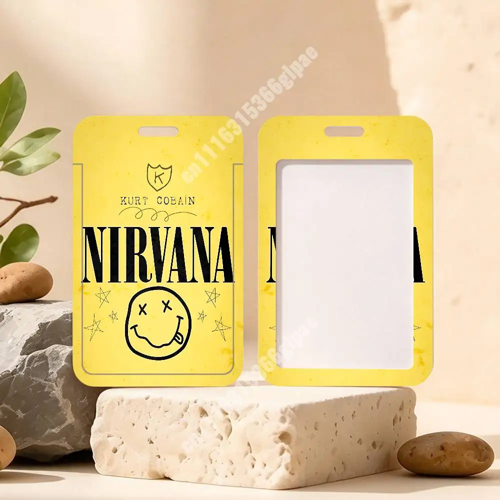 Kurt Cobain N-Nirvana Nevermind In Utero Plastic Card Holder Staff ID Card Clear Transparent Campus Access Name Tag view 3