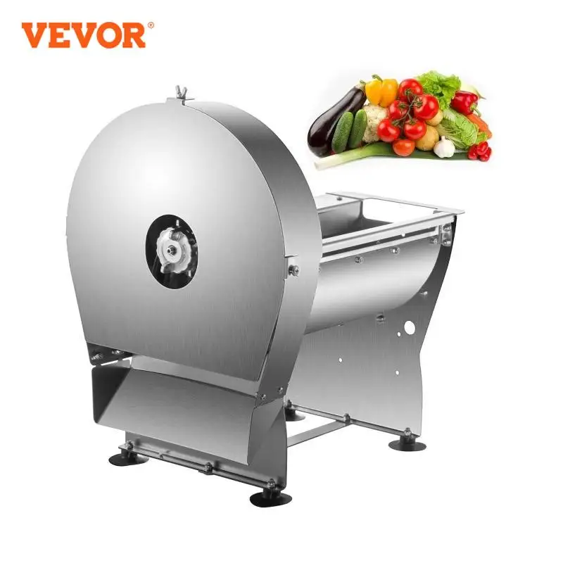 VEVOR-cortador de verduras eléctrico, trituradora de frutas automática ajustable comercial de acero inoxidable de 10 pulgadas, rebanador de carne seca para el hogar