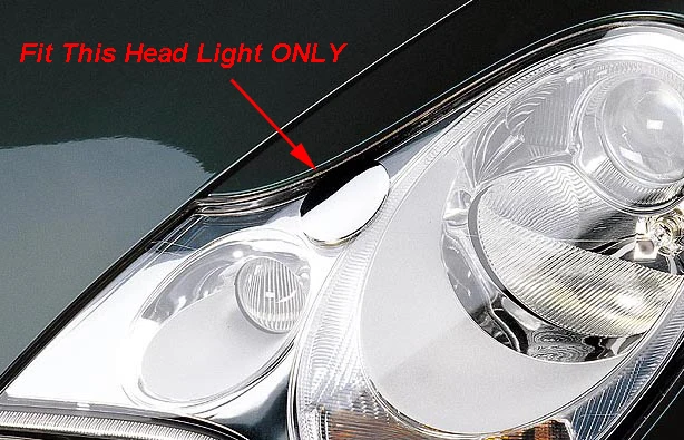 Chrome Head Light Washer Nozzle Cover Caps(Left & Right) For Porsche 911 996 C2 C4 Turbo Facelift