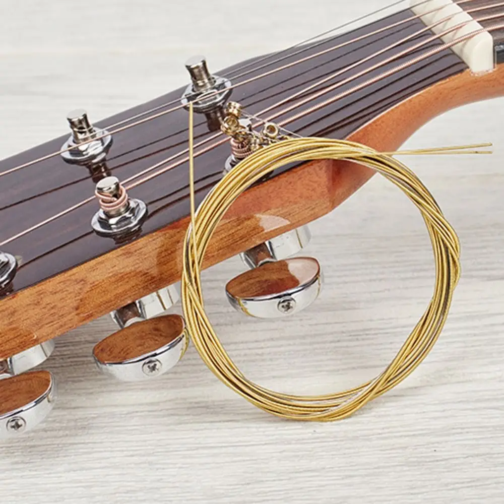 6Pcs/Set Acoustic Guitar Strings Rainbow Colorful Guitar Strings E-A For Acoustic Folk Guitar Classic Guitar Multi Color Parts