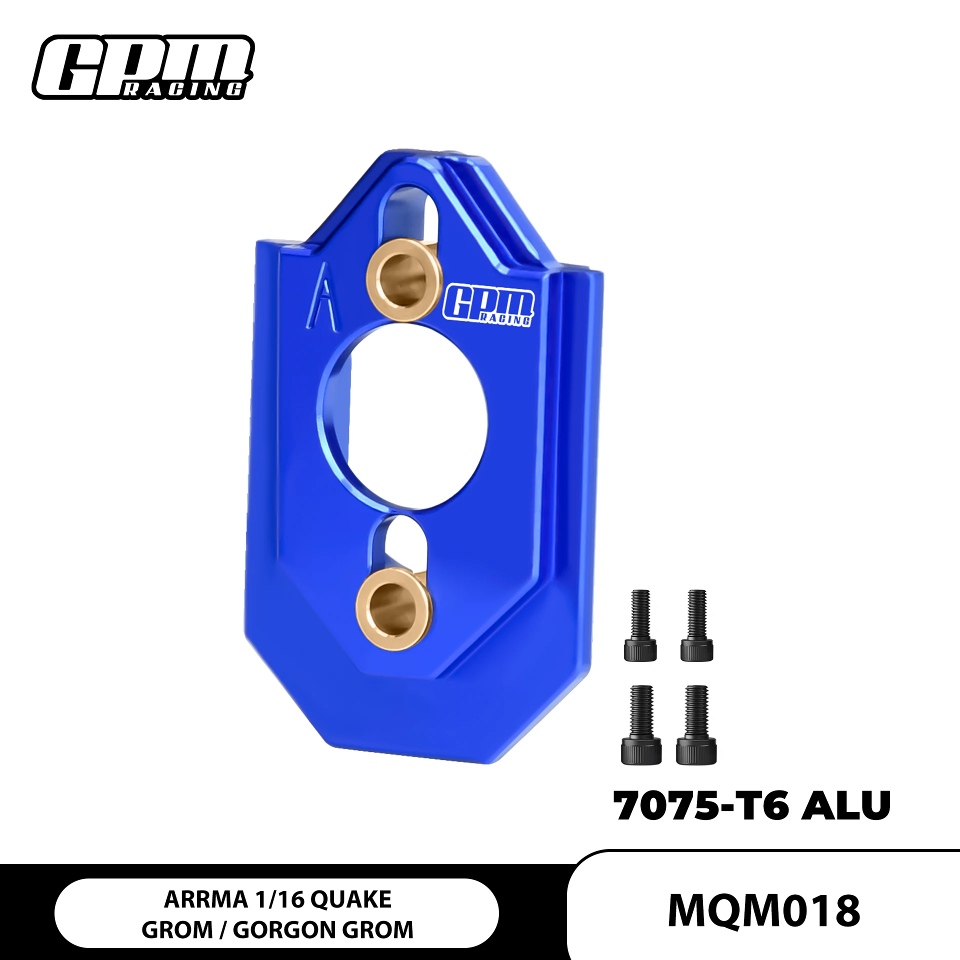 GPM 7075 Alloy Adjustable Motor Mount ARRMA 1/16 Quake Grom Gorgon Grom ARA2137