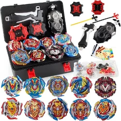 Beyblades Burst  Battling Gyros , 3 Two-Way Launchers, Zest Achilles Valkyrie with Portable Box Blade pro Series Set for