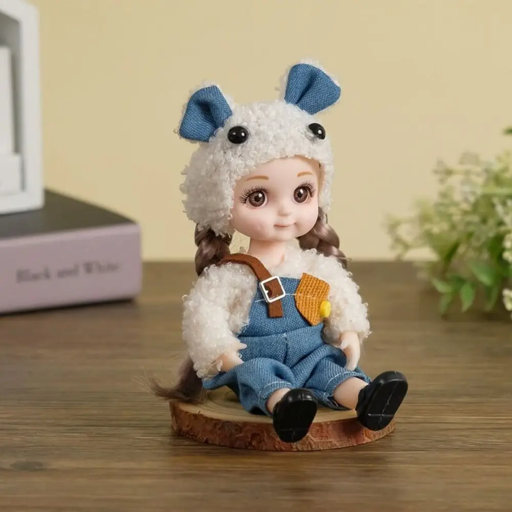 Con ropa muñecas BJD con ropa vestir ojo 3D bisagra de ojo simulado muñeca articulaciones móviles vinilo articulaciones extraíbles muñeca niños