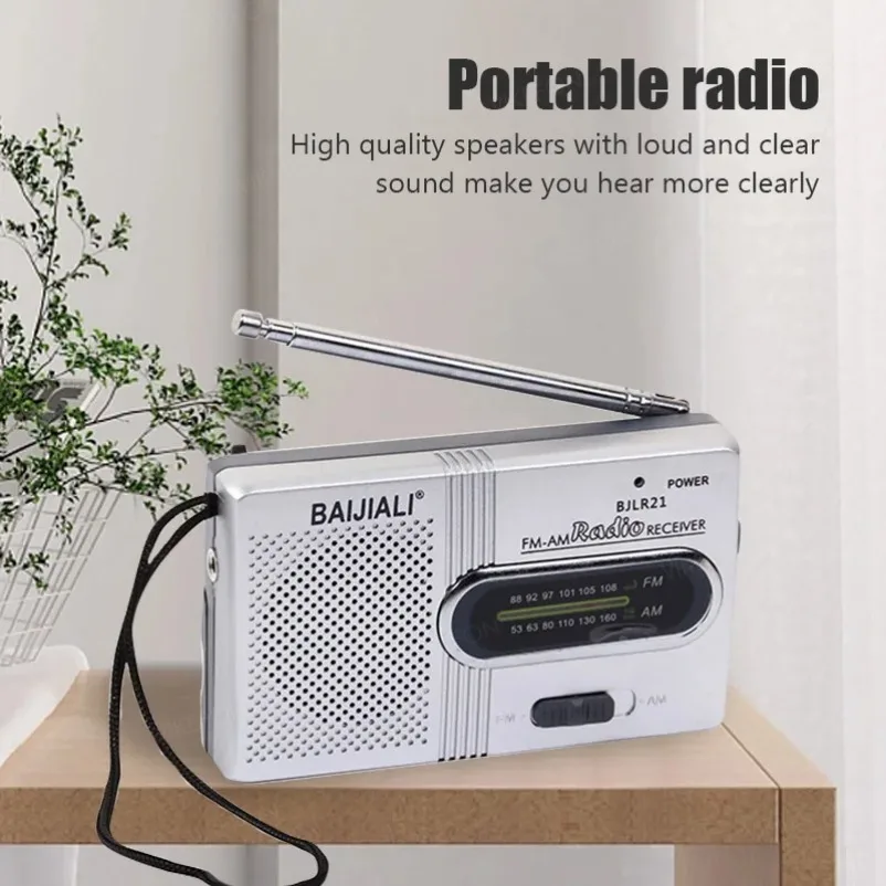 VIKEFON BC-R21 Mini Radio AM FM Battery Operated Portable Radio Best Reception Longest Lasting For Running Walking Home Soundbox image 2