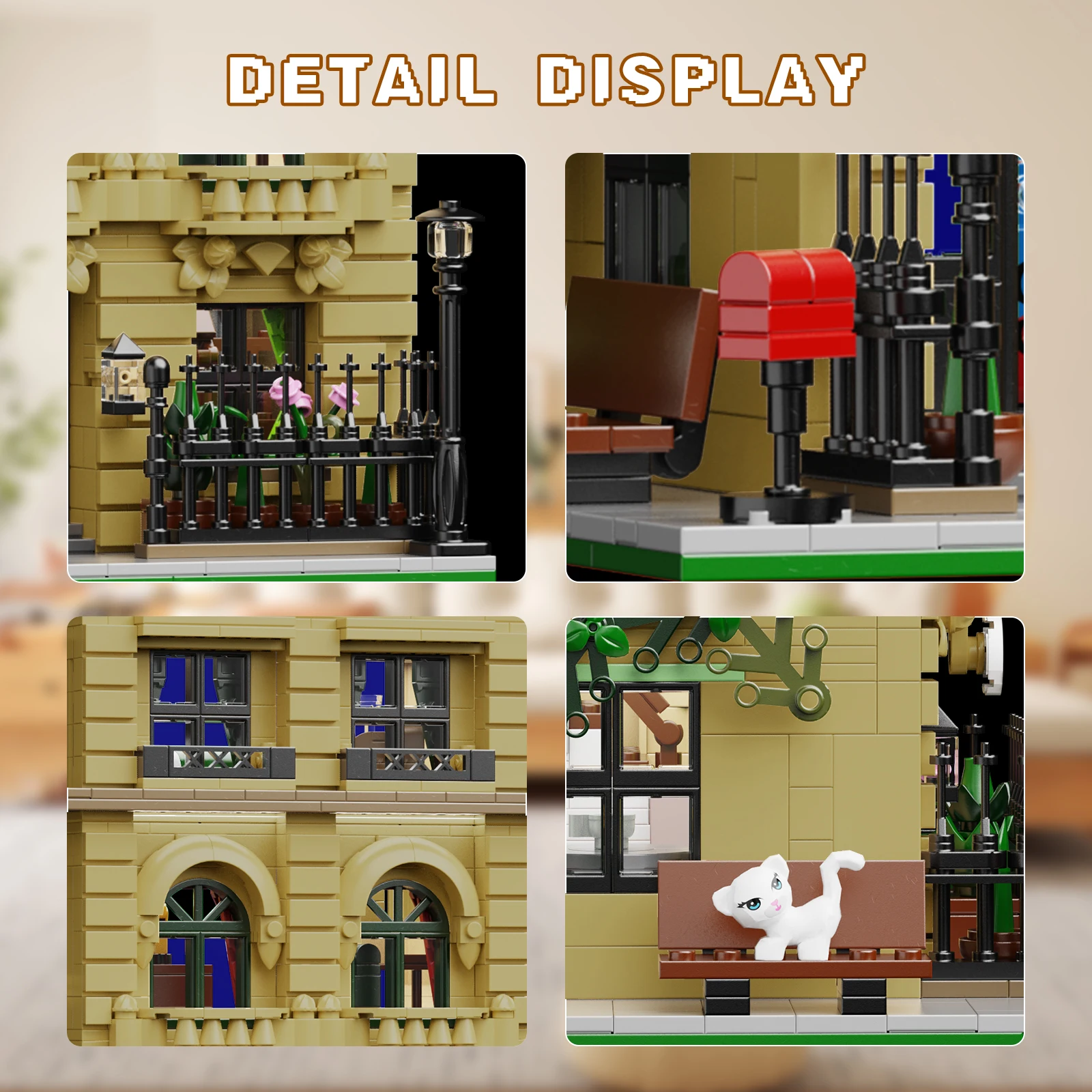 Sheffield-Juego de bloques de construcción de casa, niñera, vista a la calle, arquitectura Retro, modelo de ladrillos, juguetes, regalos de cumpleaños para niños y adultos