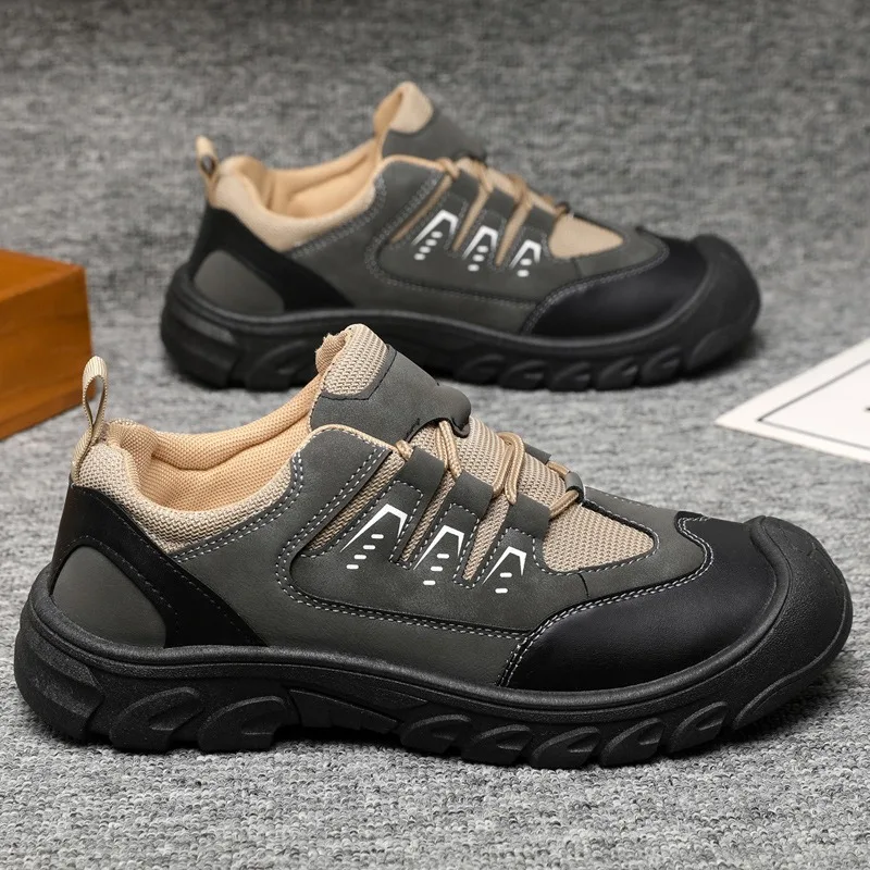 Spring Summer Men's Hiking Sneakers Breathable Platform Climbing Shoes Trendy Non Slip Man Air-cushion Running Shoes Zapatillas