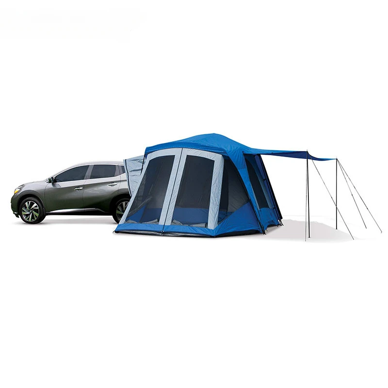 Double layer Portable Folding Outdoor Car Camping Tent Car Cover SUV Family Truck Ground Awning Tents