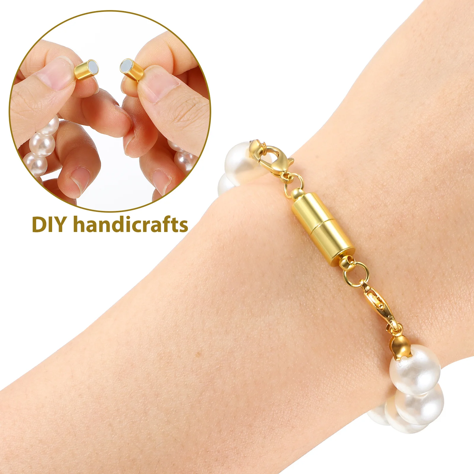 

Chains for Jewelry Making Extension + Magnetic Lobster Buckle Necklace Extender Connector Key Stainless Steel