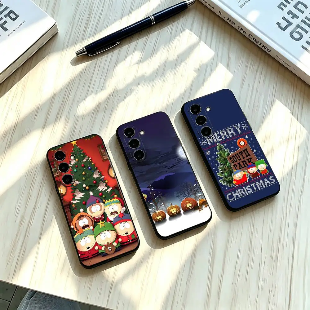 Halloween christmas S-south park Phone Case For Samsung A73 20,21s,22,31,32,52,53,72 Soft Black Shockproof Cover