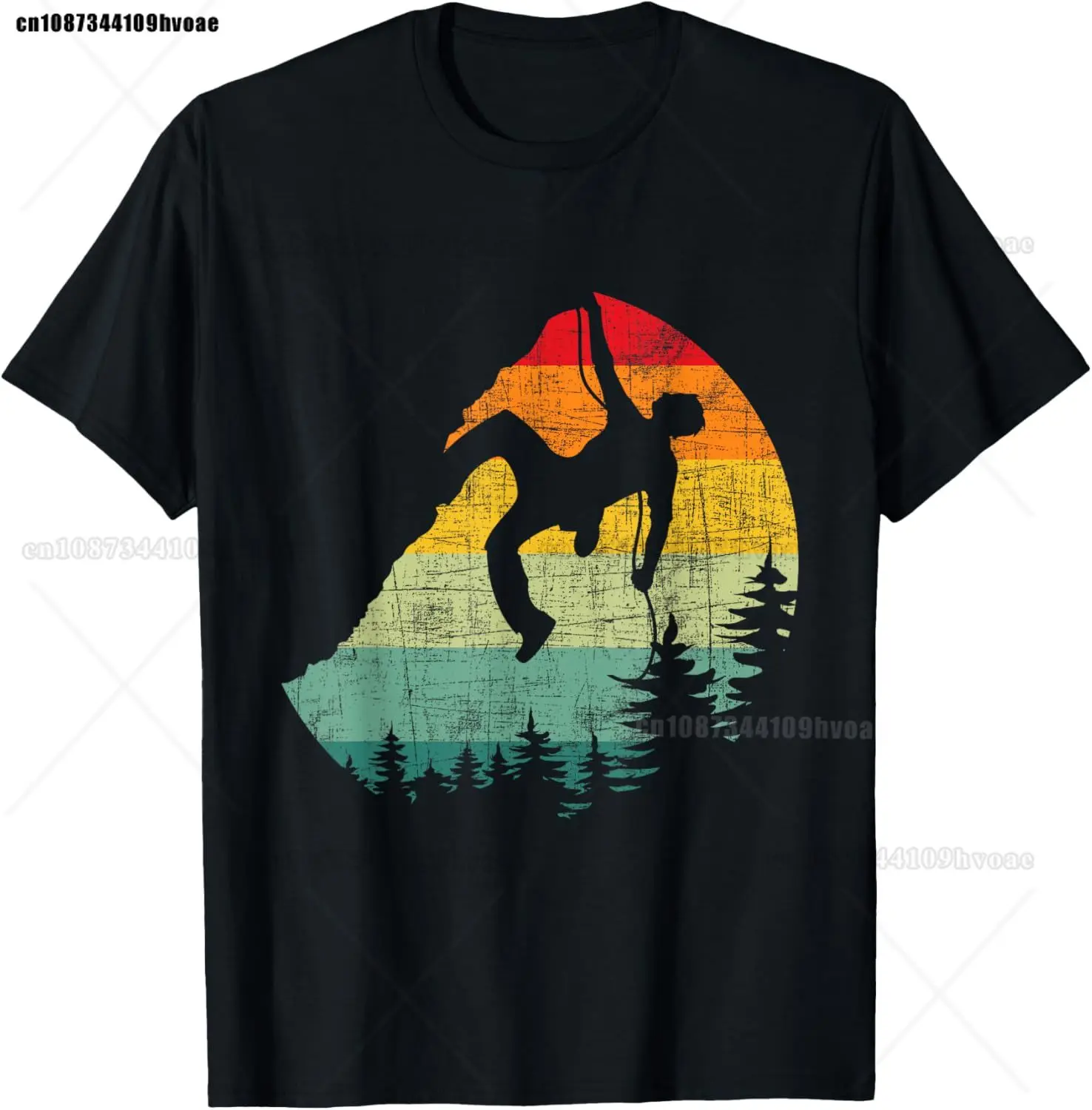 Retro Vintage Mountain Climber - Rock Climbing Bouldering T-Shirt