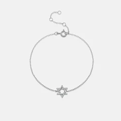 VEWANT Women 100% 925 Sterling Silver Star of David Chain Bracelet 2024 Luxury Fine Jewelry Anniversary Wedding Party Jewelry