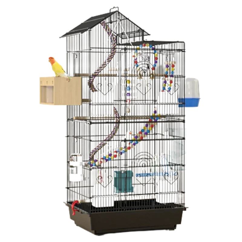 

High-quality Feeder Toys Birdcage Large Parrot Luxury Bird Palomas Canarios Cage Pour Pet Supplies