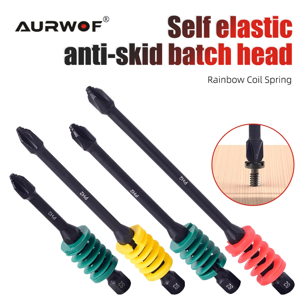 

AURWOF 1pc 65/90/110mm Screwdriver Bit For Rainbow Spring Electric Nonslip Hand Tools Parts Power Tool Accessories P51PH2