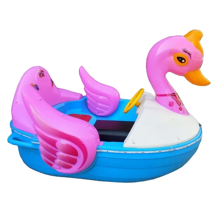 water park outdoor electric bumper boat kids battery swan boat for sale