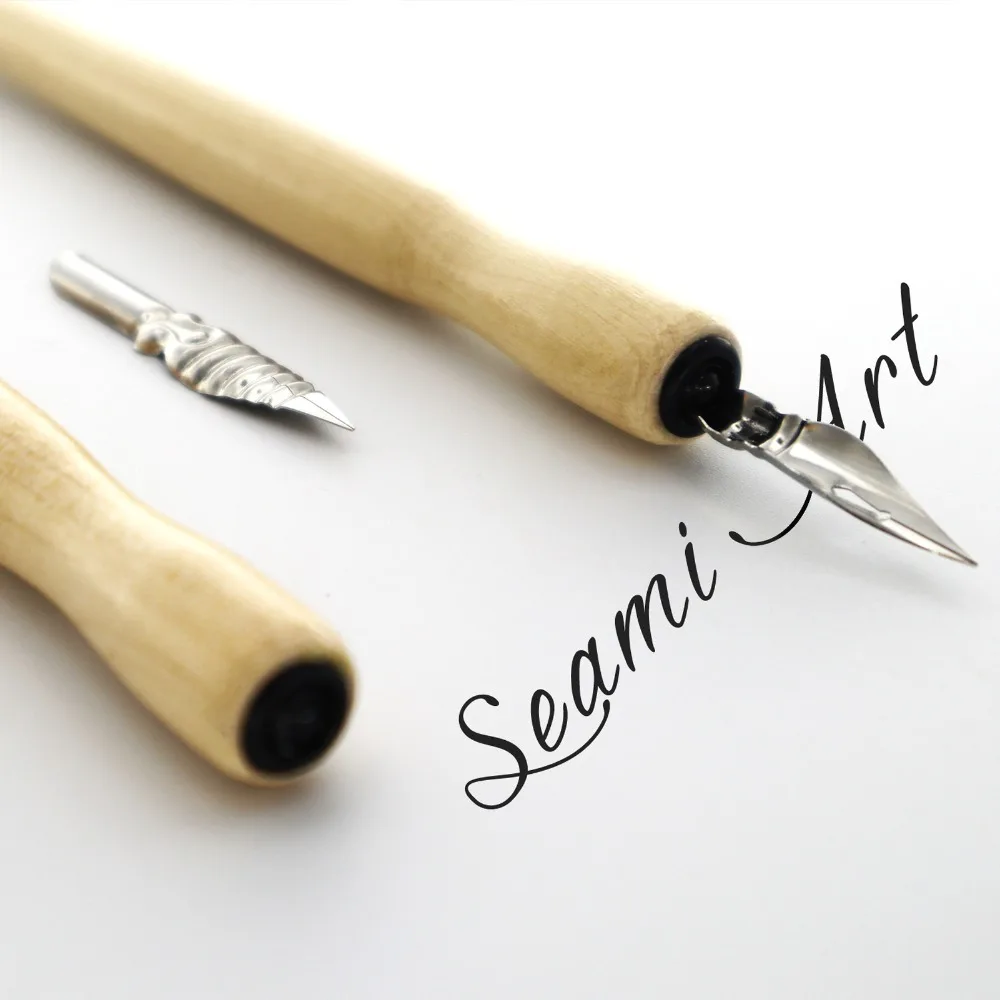 10PCS Metal Dip Pen Nibs Replaceable Flexible Ink Pen Tip Easy Assembly Matching Smooth Writing Calligraphy Nibs