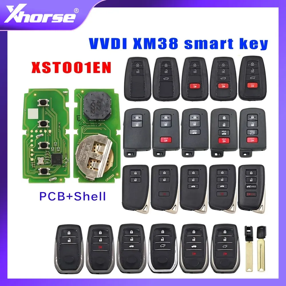 

Xhorse XM38 Smart Key XSTO01EN 4D&8A&4A Smart Key for Toyota/Lexus For VVDI Key Tool Support Board 0020/0010/2110/0182/3330