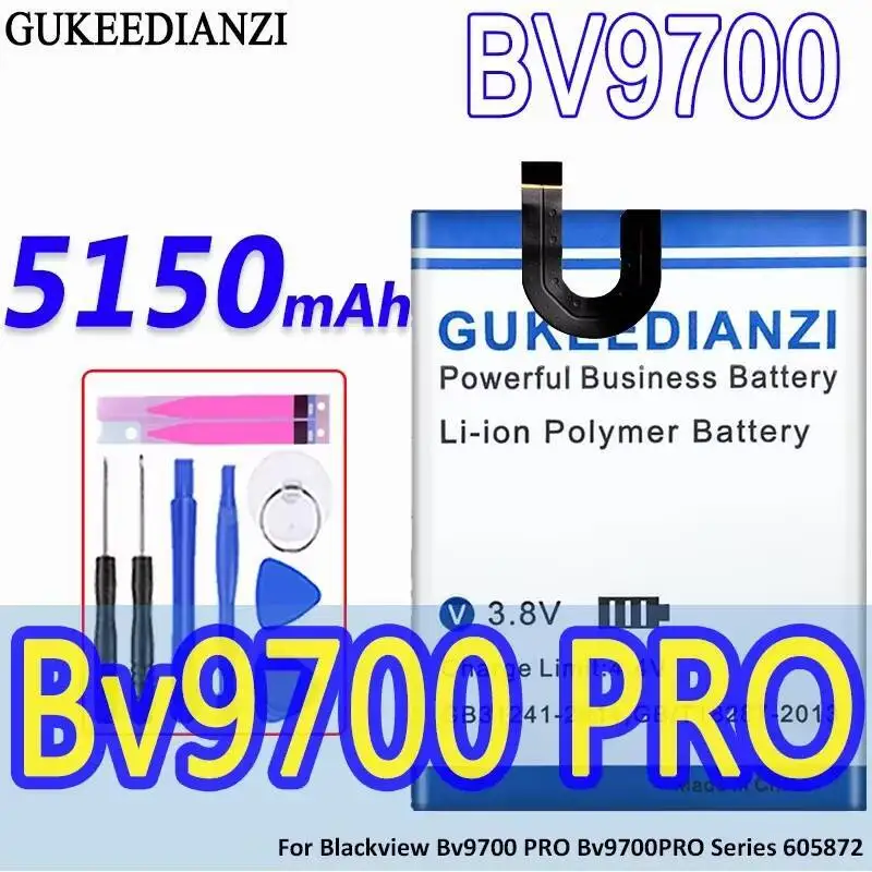 

Mobile Phone Battery Good Low-Temperature Performance 5150Mah For Blackview Bv9700 Pro 605872