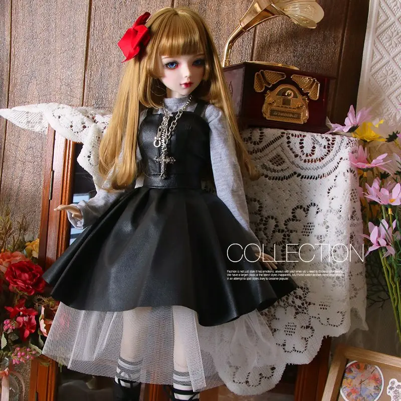 60 سنتيمتر ملابس دمى ل 1/3 Bjd مجموعة ملابس دمية تنورة جلدية Diy بها بنفسك فتاة اللعب فستان موضة إكسسوارات دمي ، لا دمية #4