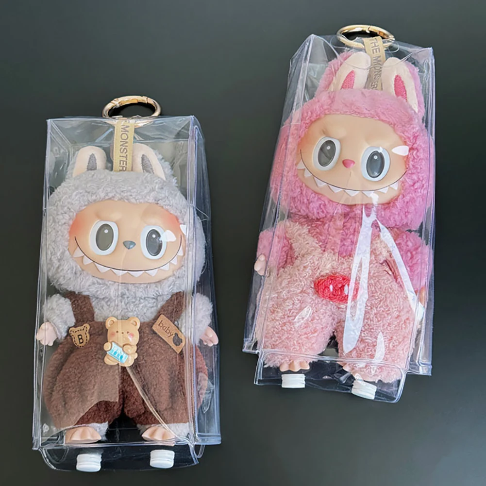 1Pc Mystery Box Storage Case Anime Ornaments Mystery Box Organizer Box Square Plush Dolls Display Bag With Keychain for Dolls