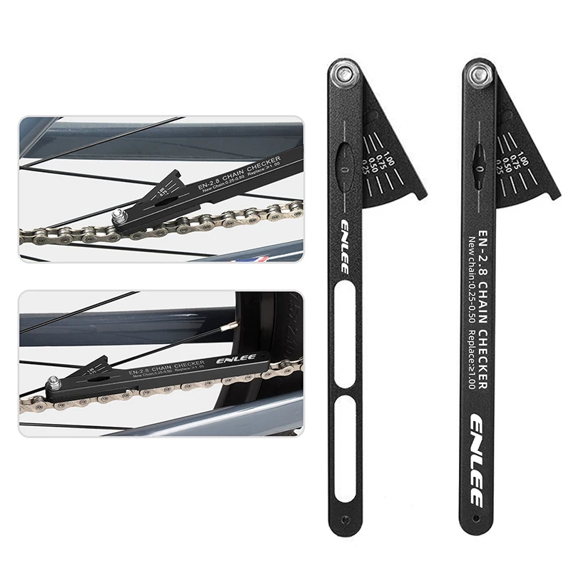 

Bicycle Chain Wear Indicator Tool - Chain Stretch Checker Gauge for MTB & Road Bike Maintenance