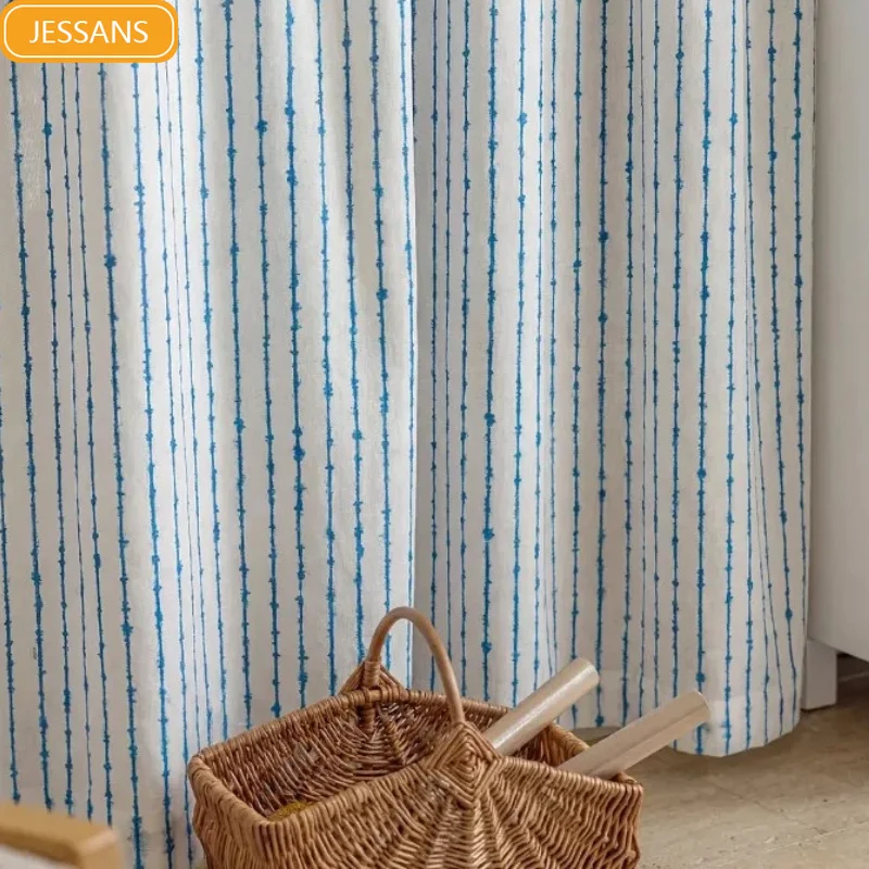 tenda-a-zanzariera-in-cotone-e-lino-jacquard-a-righe-blu-mediterraneo-personalizzabile-per-camera-da-letto-soggiorno-e-studio-da-pavimento-a-soffitto