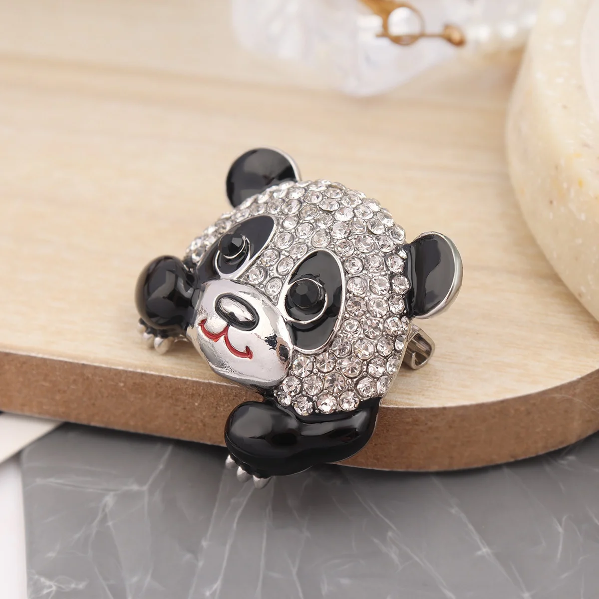 SKEDS Cute Panda Enamel Brooch Pin Badge Brooch For Women Children Denim Clothing Backpack Animal Jewelry For Kids Brooches