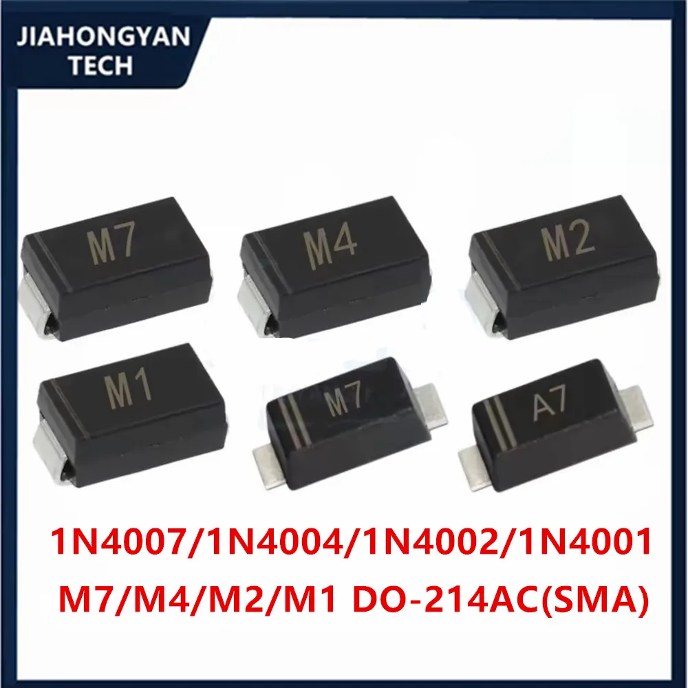 100PCS 500PCS 1000PCS 2000PCS Original 1N4001 M1 1N4002 M2 1N4004 M4 1N4007 M7 SMA 1A SMA rectifier diode DO-214AC