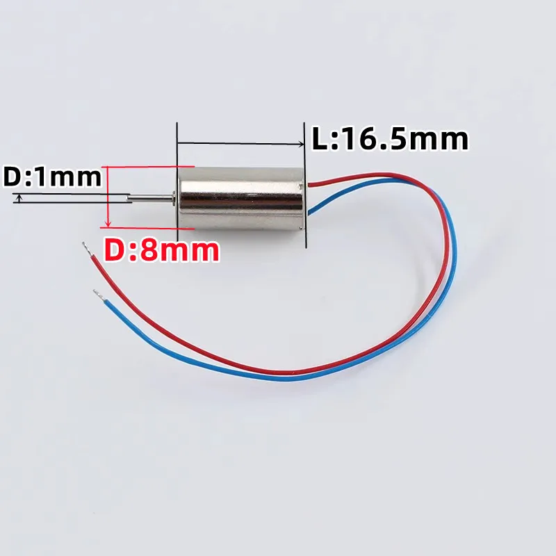 미니 코어리스 모터 816 고속 마이크로 모터, RC 드론 쿼드콥터 엔진 액세서리, R/C 장난감 예비 부품, DC 3V-3.7V, 4 개