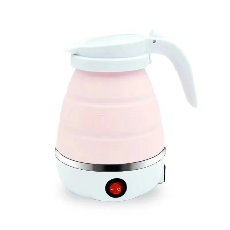 Reise Haushalt Falt kettle tragbarer Wasserkocher Kompression faltbar auslaufs icher 600ml Mini Silikon Kompression Wasserkocher