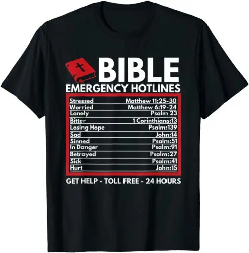  Biblle Emergency Numbers - Funny Biblle Gift Idea T-Shirt Size S-3XL