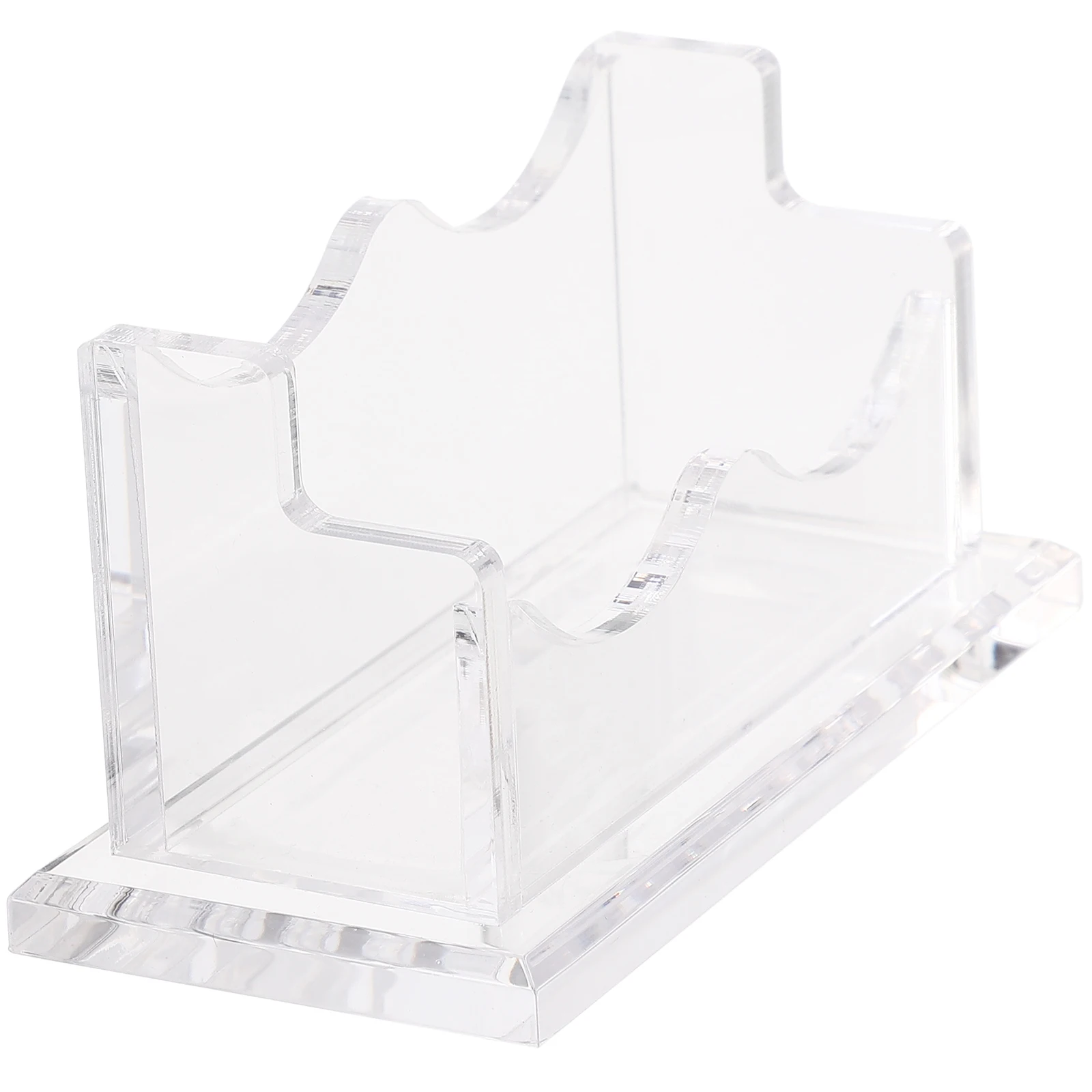 

Acrylic Business Holder 50-60 Cards Desktop Card Stand Office Supply Transparent Name Card Display Organizer For Office Use